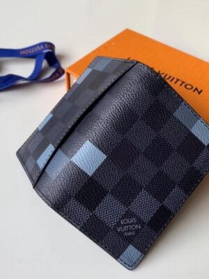 Louis Vuitton Replica Damier Graphite Pixel Canvas Pocket Organiser Wallet N60159 Gray 2019