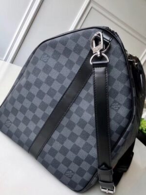 Louis Vuitton Replica Dammier Graphite Canvas Keepall 45/50/55 With Strap