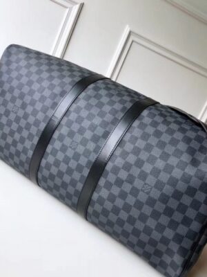 Louis Vuitton Replica Dammier Graphite Canvas Keepall 45/50/55 With Strap