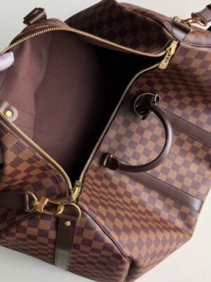 Louis Vuitton Replica Dammier ebene Canvas Keepall 45/50/55 With Strap