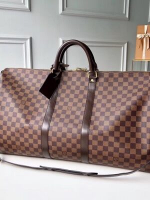 Louis Vuitton Replica Dammier ebene Canvas Keepall 45/50/55 With Strap