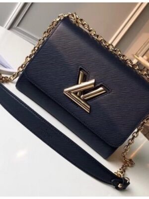 Louis Vuitton Replica EPI Twist MM Bag Indigo 2018