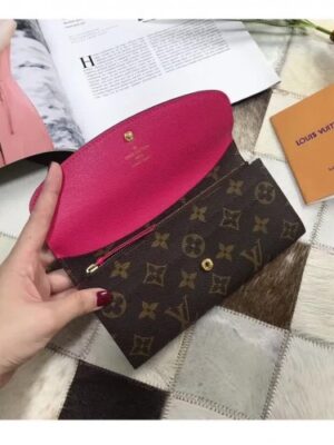 Louis Vuitton Replica Emilie Monogram Canvas Wallet M60696 Hot Pink