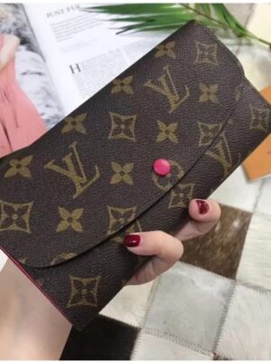 Louis Vuitton Replica Emilie Monogram Canvas Wallet M60696 Hot Pink