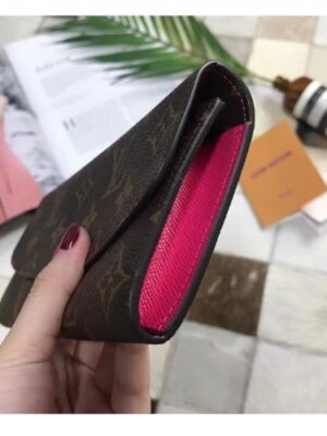 Louis Vuitton Replica Emilie Monogram Canvas Wallet M60696 Hot Pink