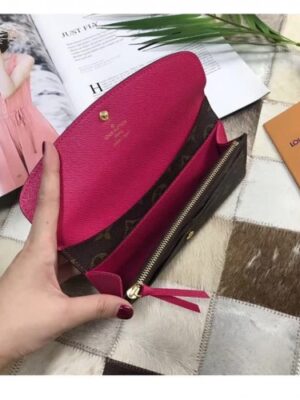 Louis Vuitton Replica Emilie Monogram Canvas Wallet M60696 Hot Pink