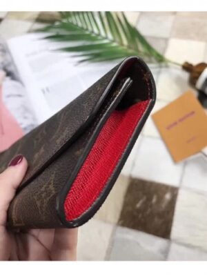 Louis Vuitton Replica Emilie Monogram Canvas Wallet M60696 Red