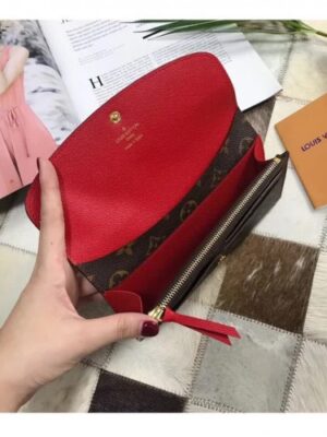 Louis Vuitton Replica Emilie Monogram Canvas Wallet M60696 Red