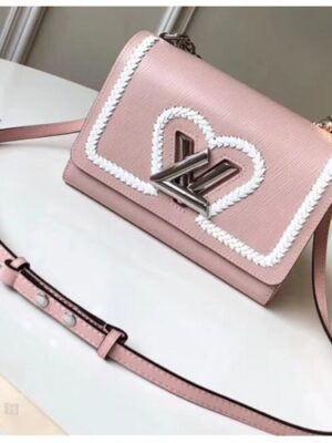 Louis Vuitton Replica Epi Braided Heart Twist MM Bag M53126 Pink 2018