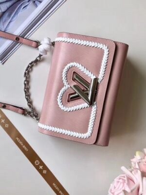 Louis Vuitton Replica Epi Braided Heart Twist MM Bag M53126 Pink 2018