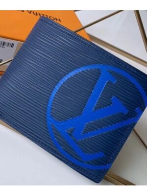 Louis Vuitton Replica Epi Leather Bright-colored LV Replica Multiple Wallet M67908 Navy Blue 2019