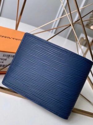 Louis Vuitton Replica Epi Leather Bright-colored LV Replica Multiple Wallet M67908 Navy Blue 2019