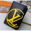 Louis Vuitton Replica Epi Leather Bright-colored LV Replica Pocket Organizer Wallet M67904 Black 2019