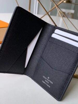 Louis Vuitton Replica Epi Leather Bright-colored LV Replica Pocket Organizer Wallet M67904 Black 2019