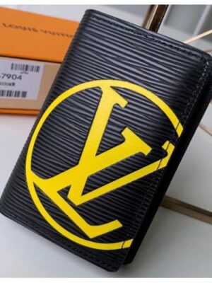 Louis Vuitton Replica Epi Leather Bright-colored LV Replica Pocket Organizer Wallet M67904 Black 2019