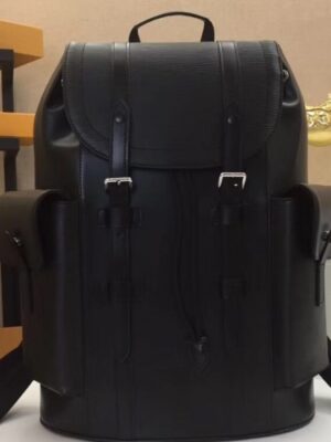 Louis Vuitton Replica Epi Leather Christopher PM Backpack Bag M50159 Black