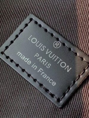 Louis Vuitton Replica Epi Leather Christopher PM Backpack Bag M55138 Black with LV Replica Logo