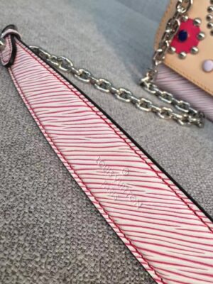 Louis Vuitton Replica Epi Leather Patches & Studs Twist MM Bag Pink 2017