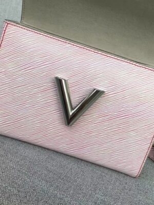 Louis Vuitton Replica Epi Leather Patches & Studs Twist MM Bag Pink 2017