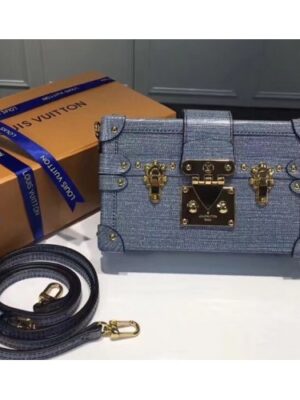 Louis Vuitton Replica Epi Leather Petite Malle Bag denim blue m50016