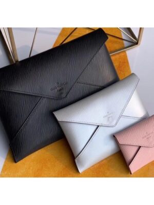 Louis Vuitton Replica Epi Leather Pochette Kirigami Pouch Bag M64186 Black/SiLV Replicaer/Pink 2019