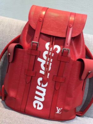 Louis Vuitton Replica Epi Leather Supreme Christopher PM Backpack M58828 Red 2017