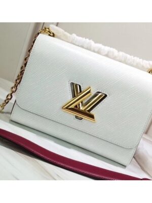 Louis Vuitton Replica Epi Leather Twist MM Bag M53596 White 2019