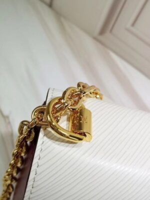 Louis Vuitton Replica Epi Leather Twist MM Bag M53596 White 2019