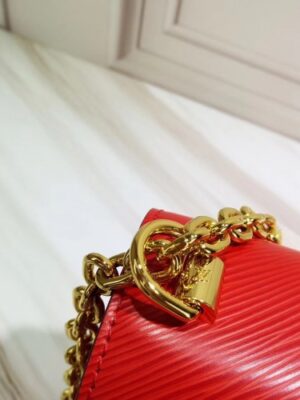 Louis Vuitton Replica Epi Leather Twist MM Bag Red/Gold 2019