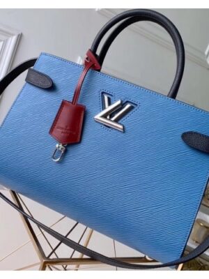 Louis Vuitton Replica Epi Leather Twist Tote Bag M52873 Bleu Jean