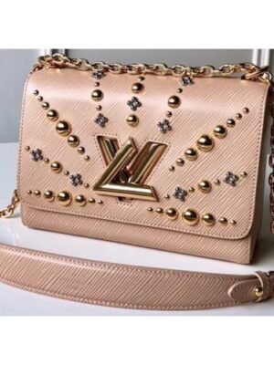 Louis Vuitton Replica Epi Leather and Flower Studs Twist MM Bag M52730 Galet 2019