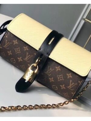 Louis Vuitton Replica Epi Leather and Monogram Canvas Glasses Case Bag M44158 Banane 2018