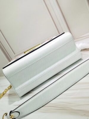 Louis Vuitton Replica Epi Leather and Studded Twist MM Bag White 2019