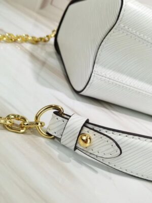 Louis Vuitton Replica Epi Leather and Studded Twist MM Bag White 2019