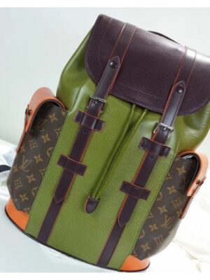 Louis Vuitton Replica Epi Patchwork Christopher PM Backpack Bag M58843 Khaki