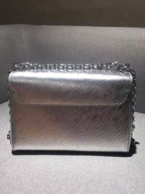 Louis Vuitton Replica Epi Smooth Leather Twist Shoulder Bag MM Sliver 2017