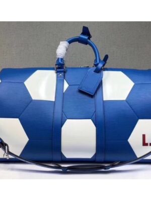 Louis Vuitton Replica FIFA World Cup Keepall Bandoulière 50 Travel Bag M52120 Bleu 2018