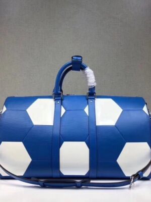 Louis Vuitton Replica FIFA World Cup Keepall Bandoulière 50 Travel Bag M52120 Bleu 2018