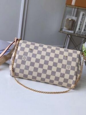 Louis Vuitton Replica Favorite MM in Damier Azur Canvas N41275 2018