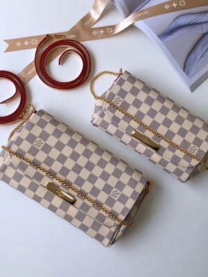 Louis Vuitton Replica Favorite MM in Damier Azur Canvas N41275 2018