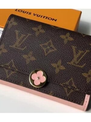 Louis Vuitton Replica Flore Compact Wallet in Monogram Canvas M64587 Pink