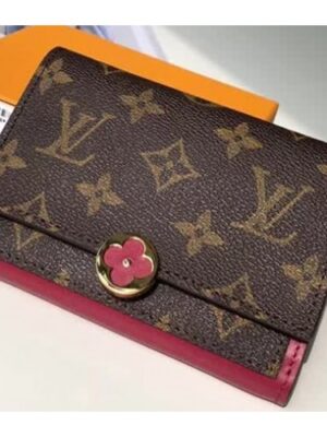 Louis Vuitton Replica Flore Compact Wallet in Monogram Canvas M64588 Fuchsia