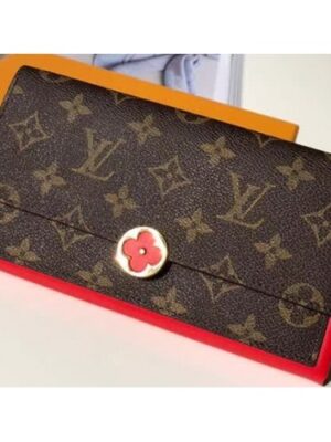 Louis Vuitton Replica Flore Wallet in Monogram Canvas M64585 Red