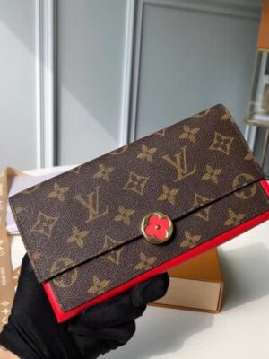 Louis Vuitton Replica Flore Wallet in Monogram Canvas M64585 Red