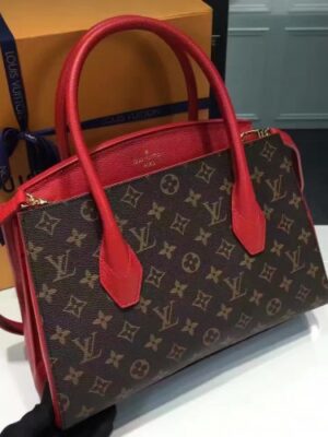 Louis Vuitton Replica Florinem 42270 Monogram Canvas and Leather Red 2017(1c018-71306)