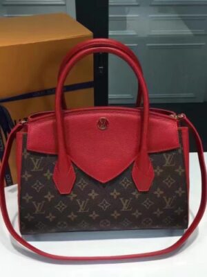 Louis Vuitton Replica Florinem 42270 Monogram Canvas and Leather Red 2017(1c018-71306)