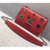 Louis Vuitton Replica Flower Embellished Epi Twist MM Bag Red