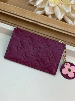 Louis Vuitton Replica Flower Monogram Empreinte Zipped Card Holder M68338 Raisin 2019