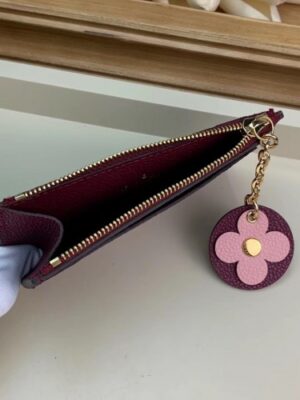 Louis Vuitton Replica Flower Monogram Empreinte Zipped Card Holder M68338 Raisin 2019