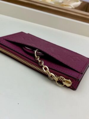 Louis Vuitton Replica Flower Monogram Empreinte Zipped Card Holder M68338 Raisin 2019